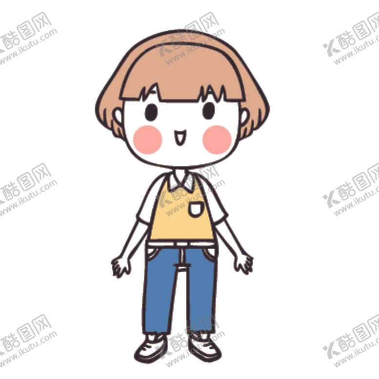 编号：58541010110657347042【酷图网】源文件下载-可爱人物形象插画
