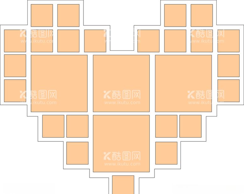 编号：75069303200951109573【酷图网】源文件下载-心形照片墙