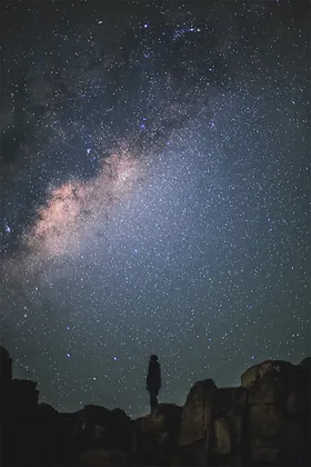 星空现代科技夜晚月亮