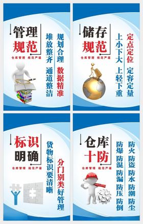 仓库管理制度展板海报