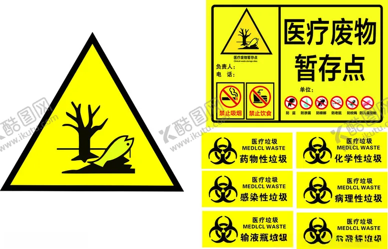 编号：42089902211926143120【酷图网】源文件下载-医疗废物储藏间标识