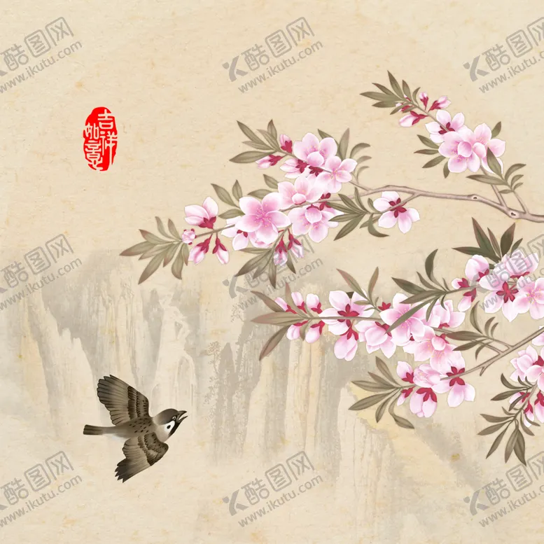 编号：84859704120310005195【酷图网】源文件下载-鸟语花香圆形玄关