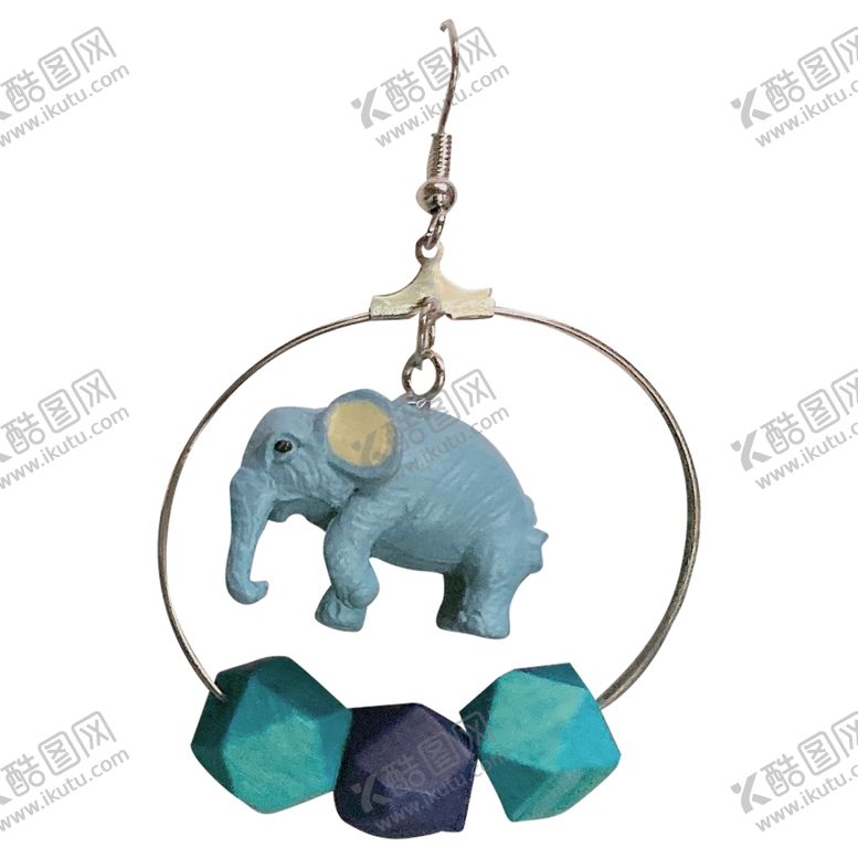 编号：15392710310330376288【酷图网】源文件下载-大象珠子耳环