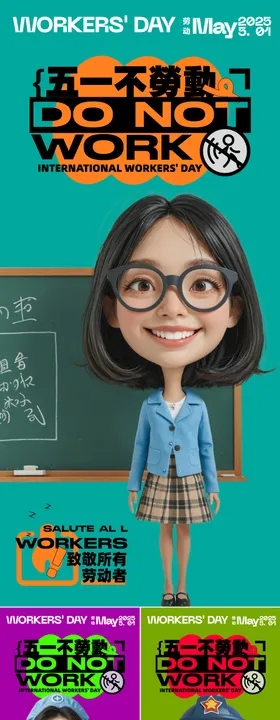 51劳动节海报