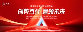 红色2025澳优全球年会展板 