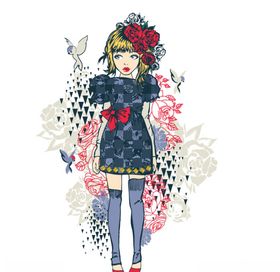 女孩儿人物人物设计曲线线条