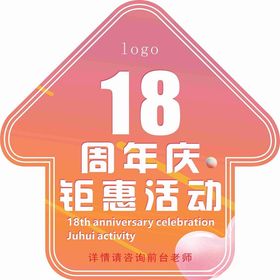 18周年庆地贴