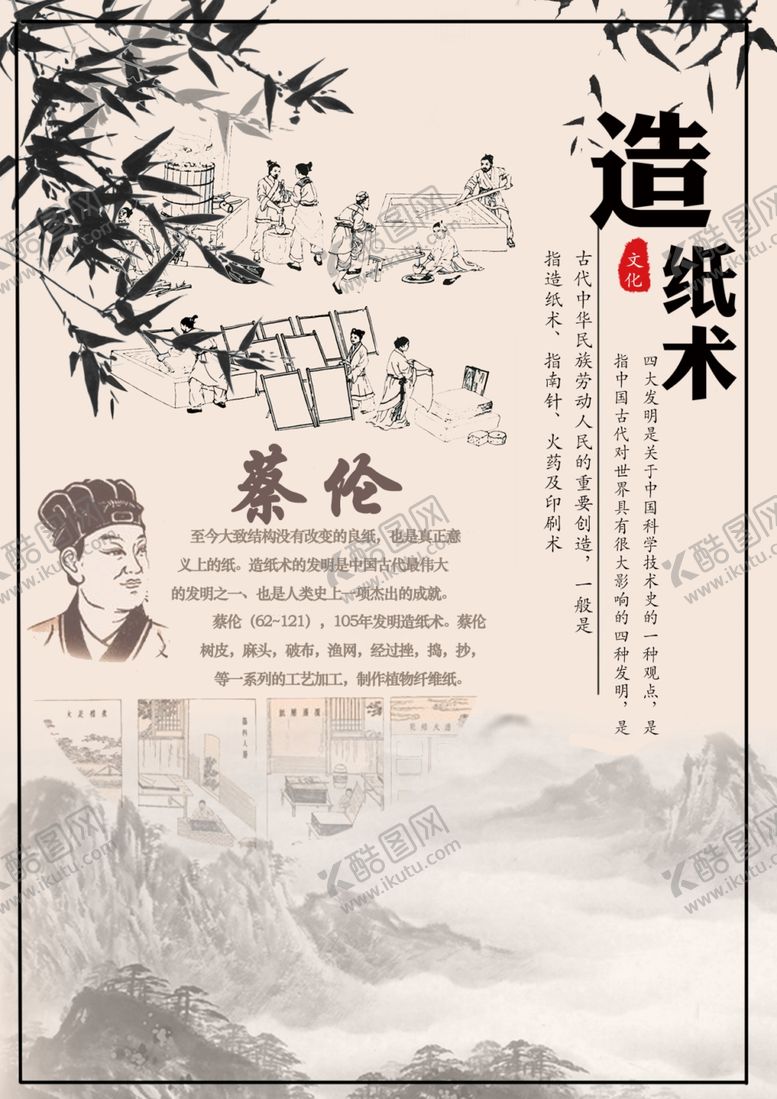 编号：69085201300830186400【酷图网】源文件下载-中国传统文化造纸术
