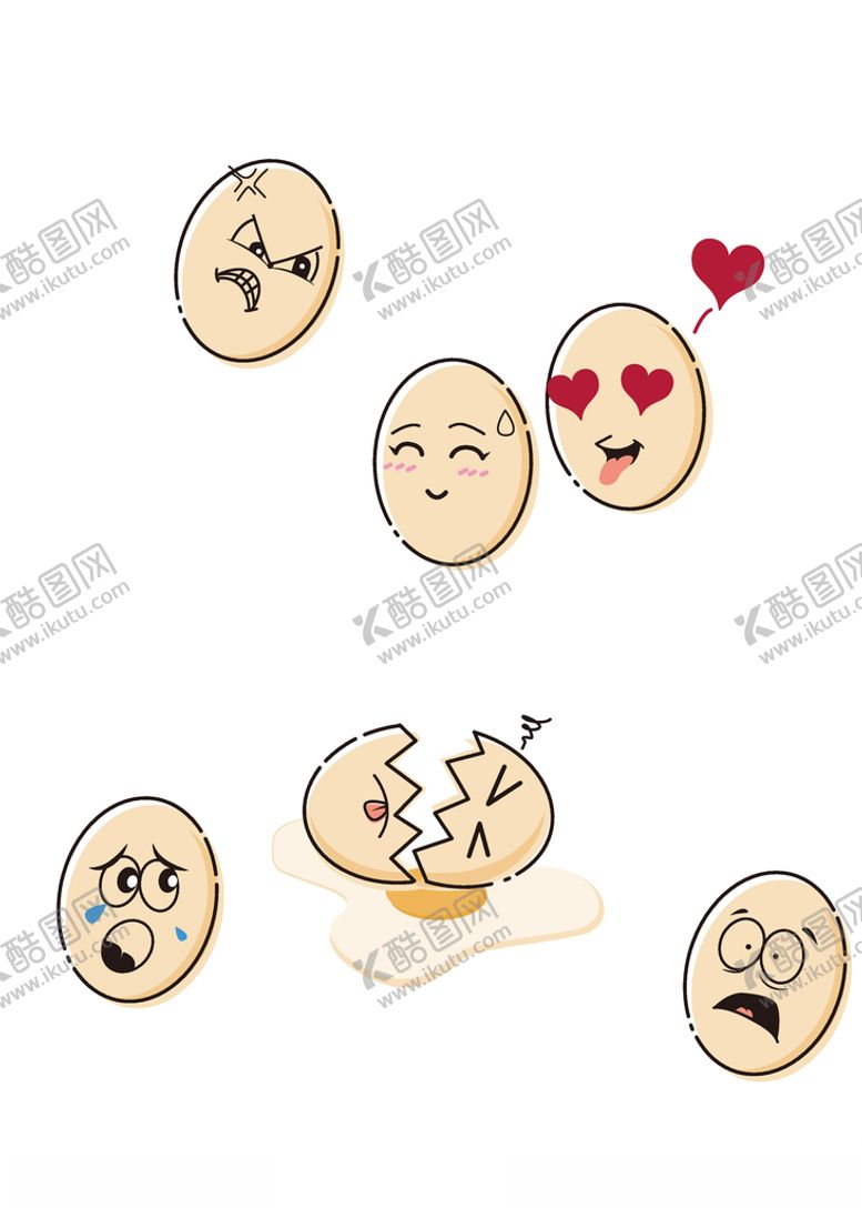编号：21334307040523249403【酷图网】源文件下载-卡通鸡蛋装饰图案