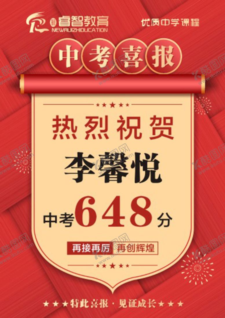 编号：39410001301230358011【酷图网】源文件下载-中考喜报