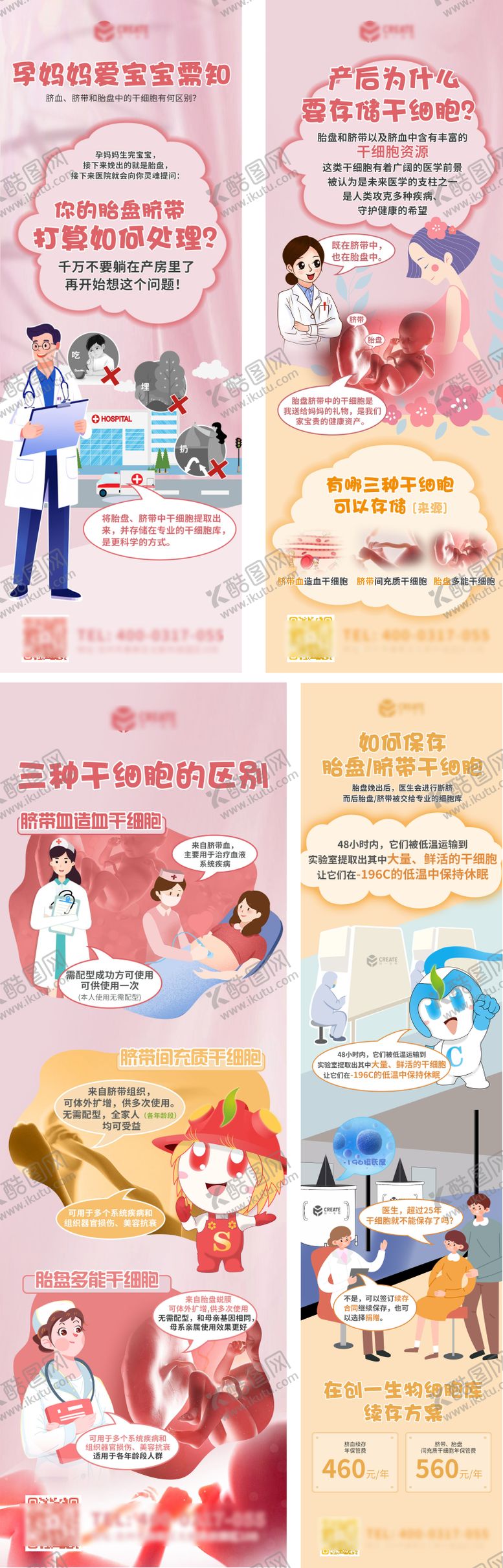 编号：95574811281446202294【酷图网】源文件下载-细胞存储孕妈科普系列海报