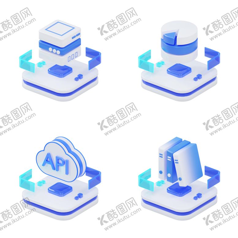 编号：85105206142346162228【酷图网】源文件下载-数据类图标带blender源文件