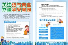 关注燃气安全宣传单页