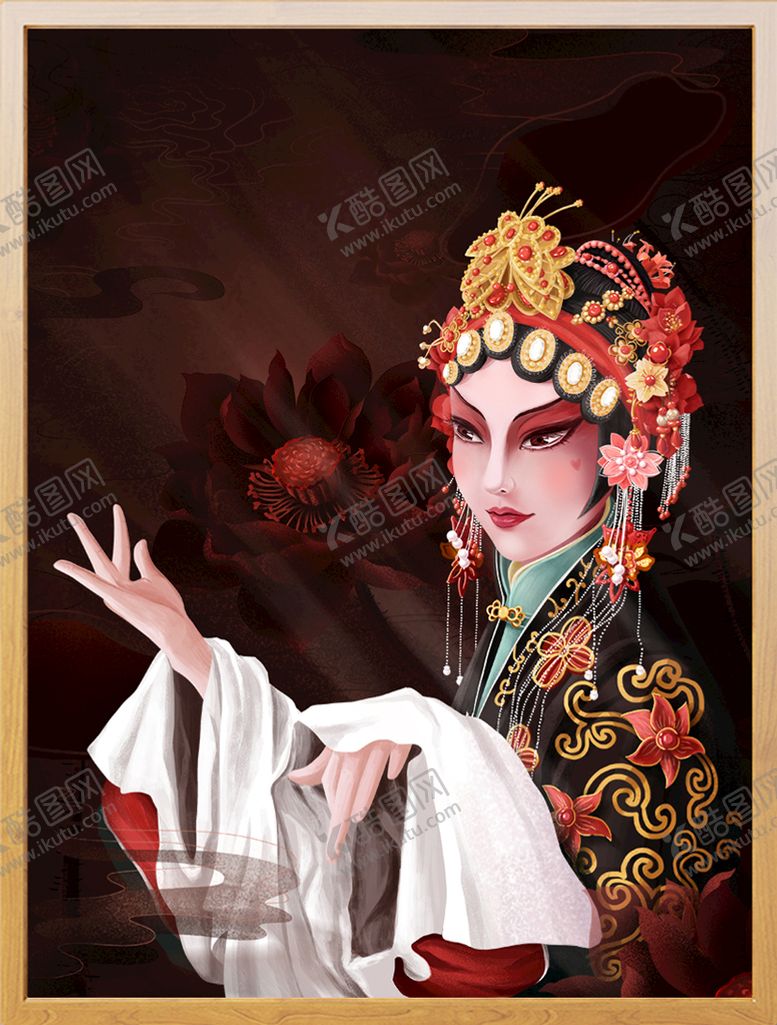 编号：30761409280729442574【酷图网】源文件下载-国潮风脸谱招牌图片 