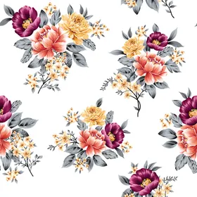 小碎花水彩花大花大牌