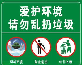 爱护环境请勿乱扔垃圾