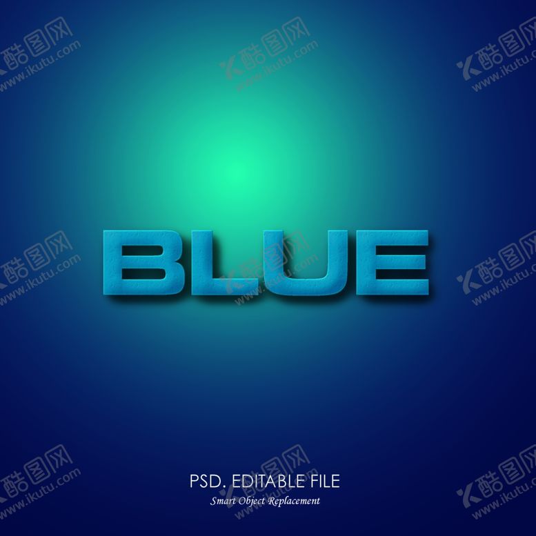 编号：98640510060158267379【酷图网】源文件下载-字体样式蓝色浮雕字体效果