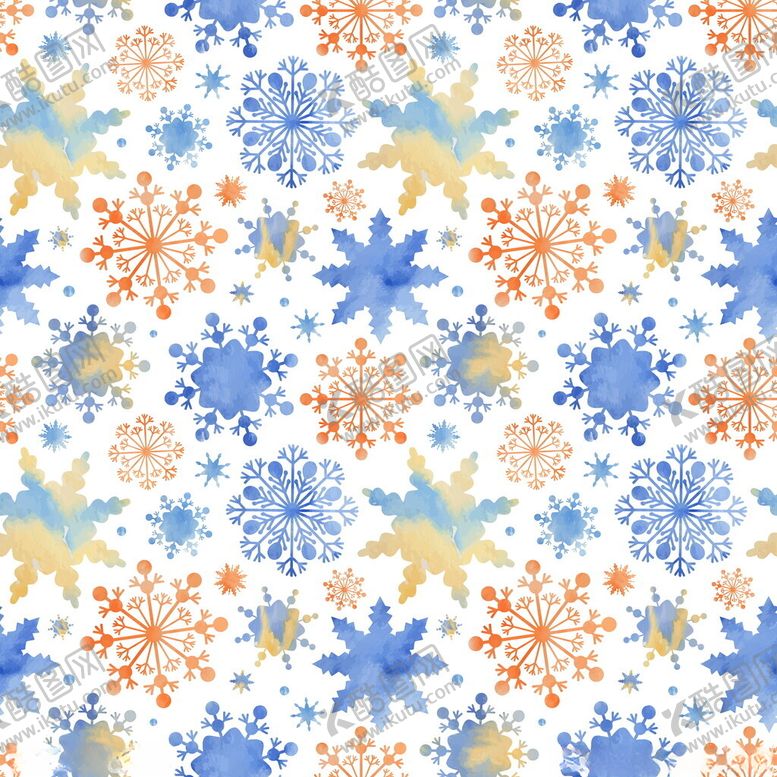 编号：60584811181851277749【酷图网】源文件下载-多彩雪花图案背景纹理