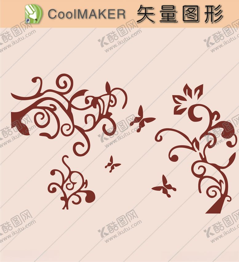 编号：92570807071405111884【酷图网】源文件下载-花草剪纸花草壁纸简洁手绘