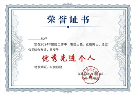 荣誉证书培训底纹奖状模板
