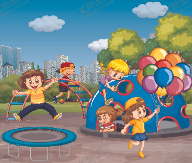 编号：87494809131339108486【酷图网】源文件下载-儿童游玩插画