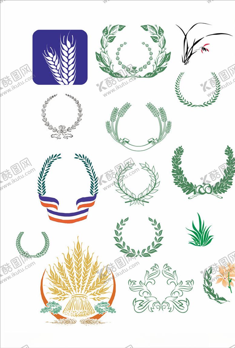 编号：37428210280846114575【酷图网】源文件下载-麦穗矢量图