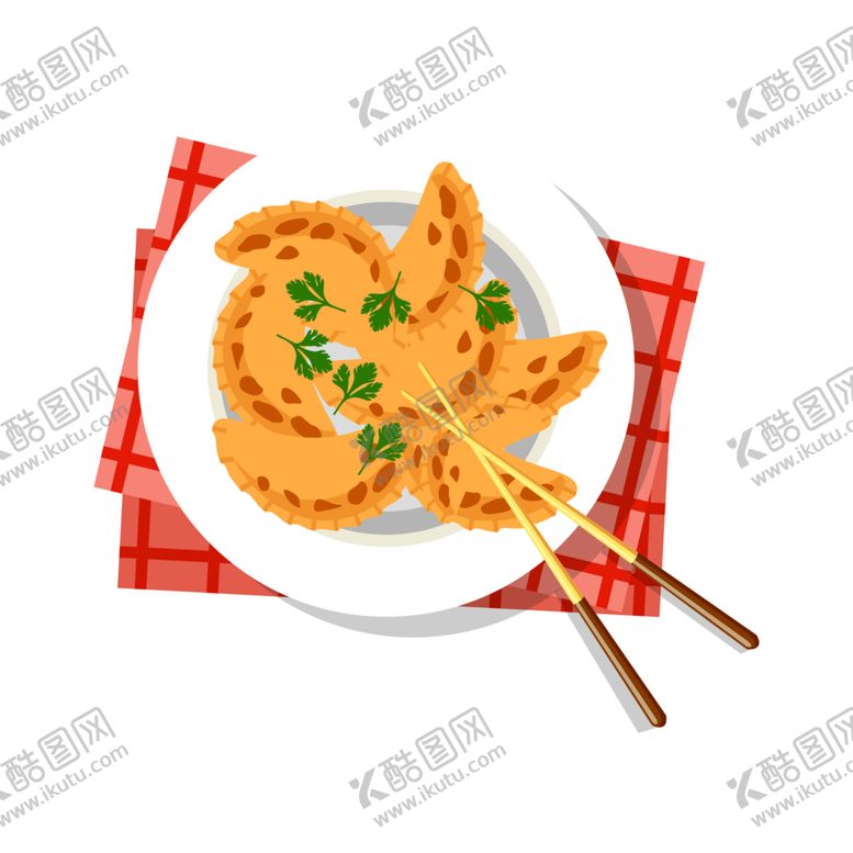 编号：15582604131734027015【酷图网】源文件下载-手绘饺子素材