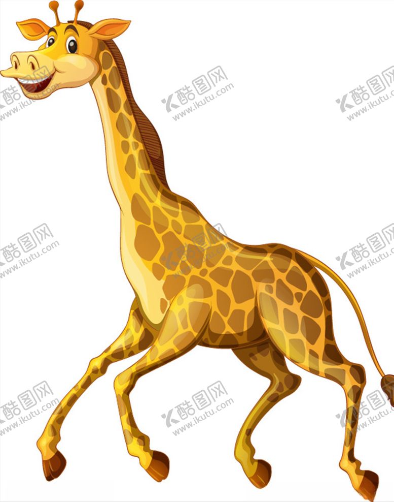 编号：63744309201003589189【酷图网】源文件下载-卡通长颈鹿