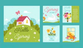 春天主题插画组图