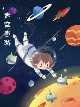 创意卡通插画图案温馨节日日常生活