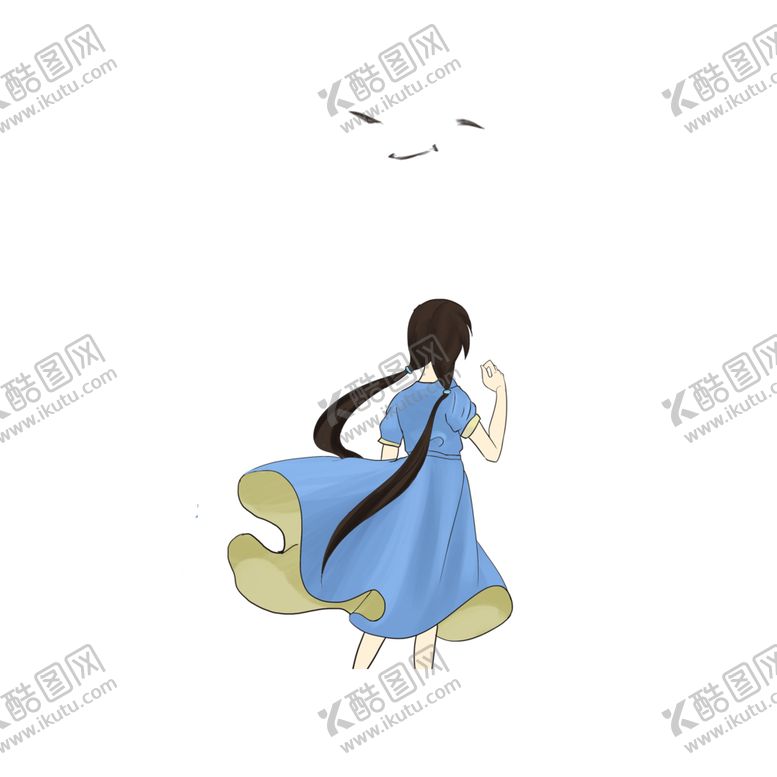 编号：57253704200358301278【酷图网】源文件下载-彩绘人物背影