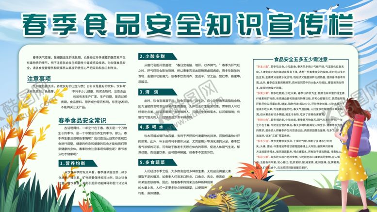 编号：94200004280438528113【酷图网】源文件下载-春季食品宣传栏