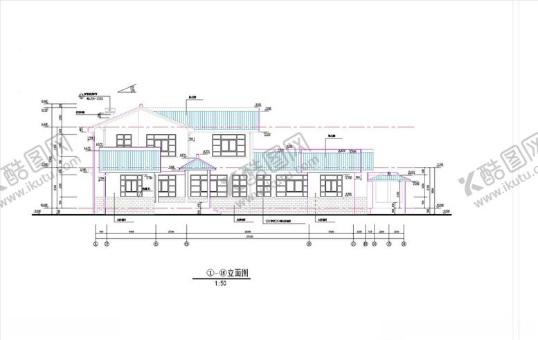 编号：10184707121106573697【酷图网】源文件下载-中国古典别墅施工图