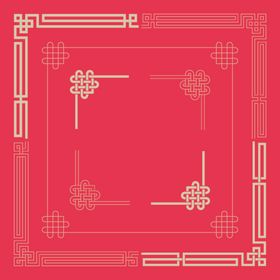 中式边框设计素材矢量窗花装饰