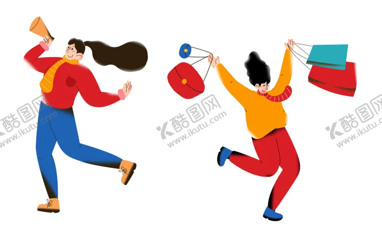 编号：79841412161354424666【酷图网】源文件下载-超市购物人物