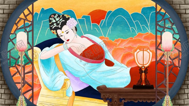 编号：28311209190945567934【酷图网】源文件下载-古代仕女插画