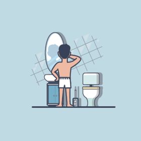 简约人物生活场景插画