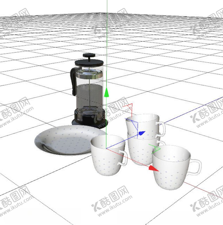 编号：74716402192020279350【酷图网】源文件下载-C4D模型咖啡壶