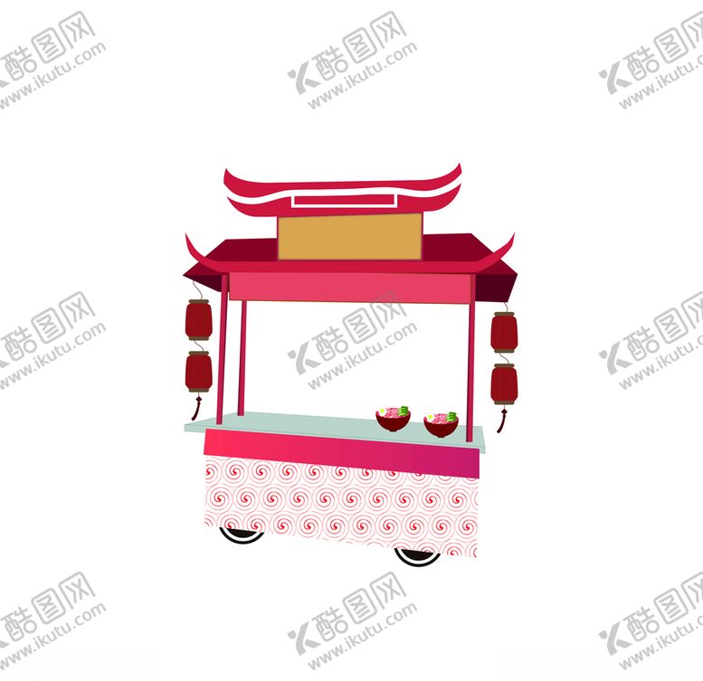 编号：71519205141628081547【酷图网】源文件下载-美食街矢量小吃摊位