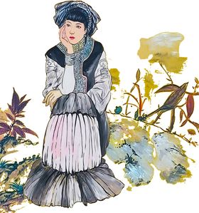 彝族美女图片