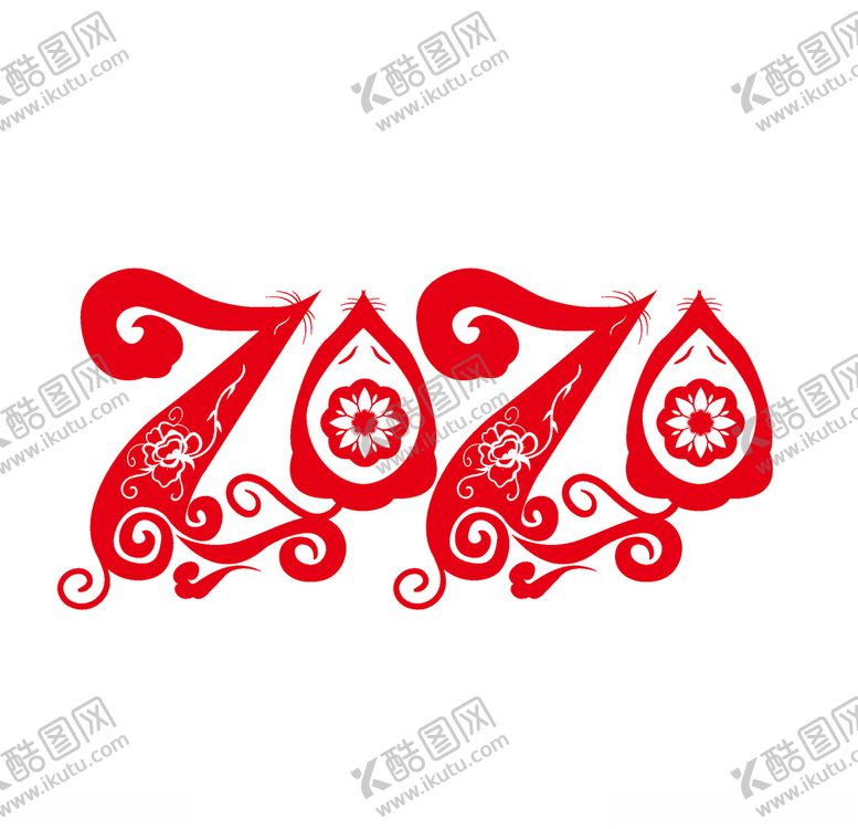 编号：42154910181347352140【酷图网】源文件下载-鼠年剪纸风格