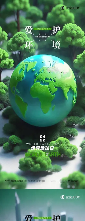 世界地球日海报