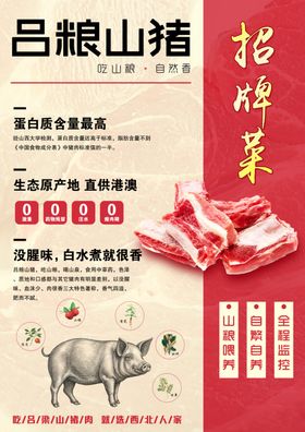吕粮山猪招聘海报展示