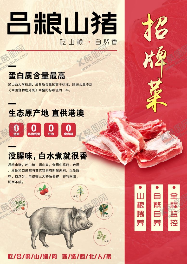 编号：48854404012236557214【酷图网】源文件下载-吕粮山猪招聘海报展示