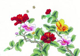 花鸟画背景墙