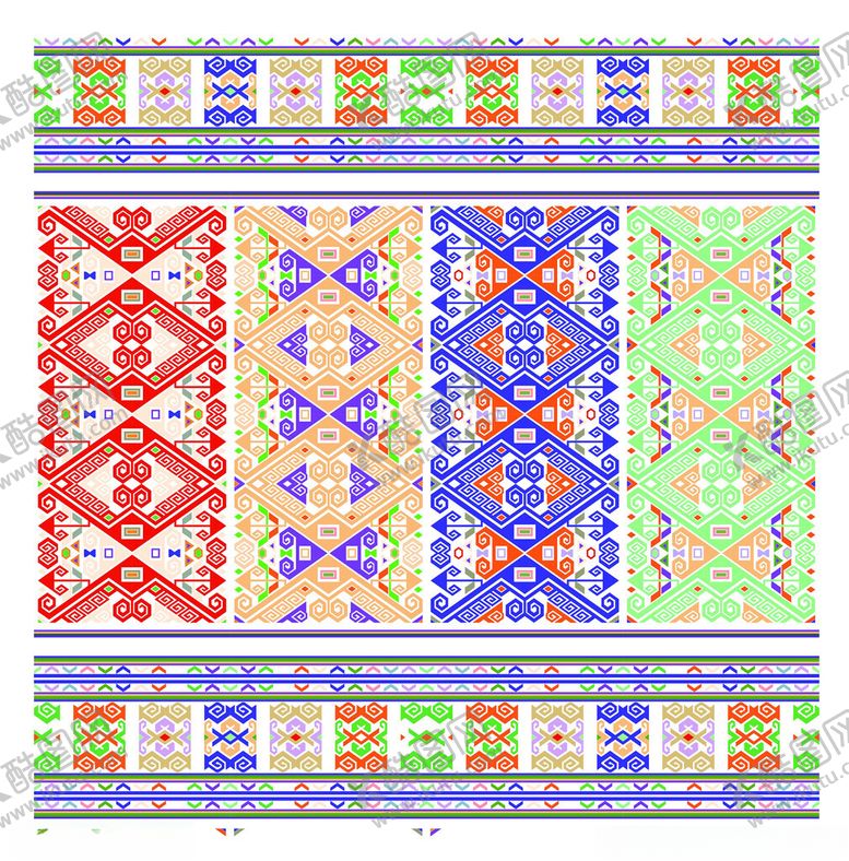 编号：58401411151241252645【酷图网】源文件下载-民族风几何图案