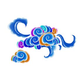 彩色祥云元素
