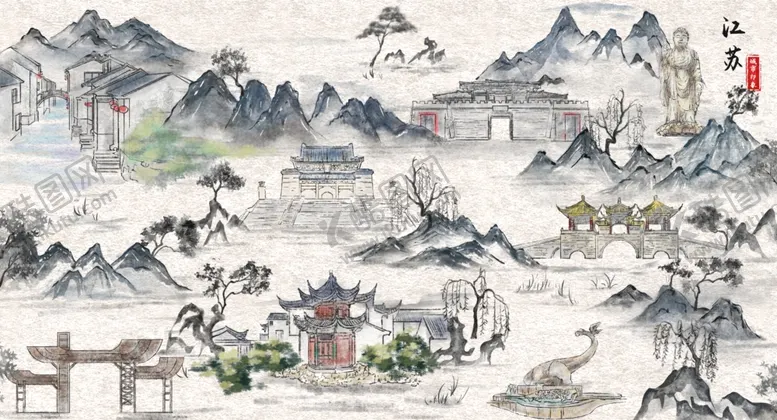 编号：65798211302052053190【酷图网】源文件下载-美丽的江苏景点