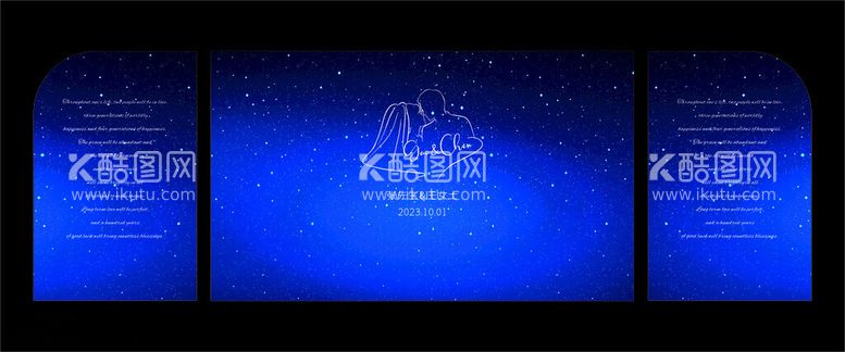 编号：83685612102313398852【酷图网】源文件下载-星空婚礼背景