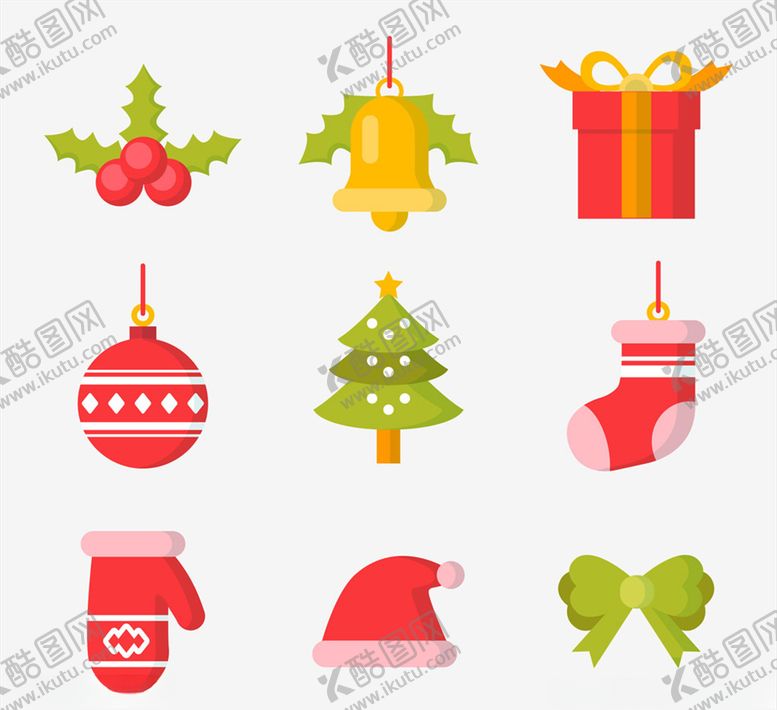 编号：43329609250012548250【酷图网】源文件下载-矢量圣诞元素素材